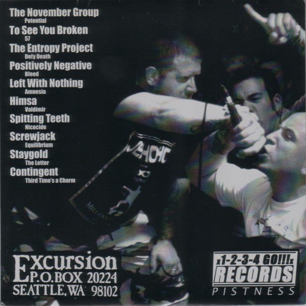 USED: Various - Power Of Ten (A Northwest Hardcore Compilation) (7", EP, Comp) - Excursion Records, 1-2-3-4 Go! Records