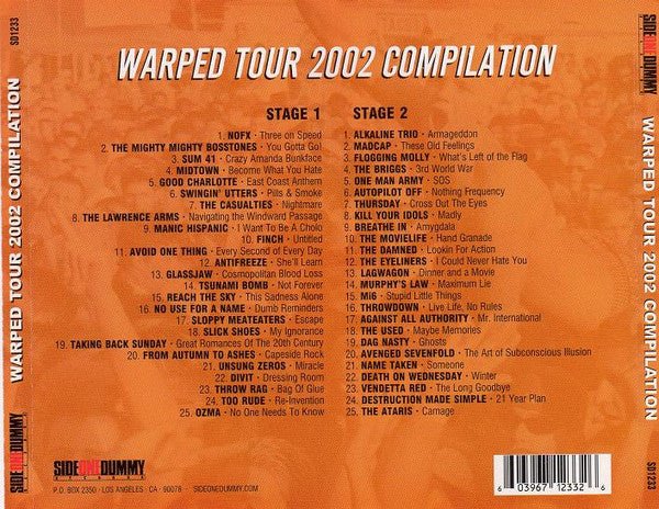 USED: Various - Vans Warped Tour (2002 Tour Compilation) (2xCD, Comp) - Used - Used