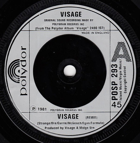 USED: Visage - Visage (7", Single, Cow) - Used - Used