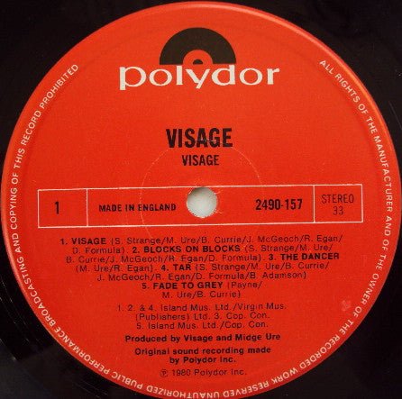 USED: Visage - Visage (LP, Album) - Used - Used