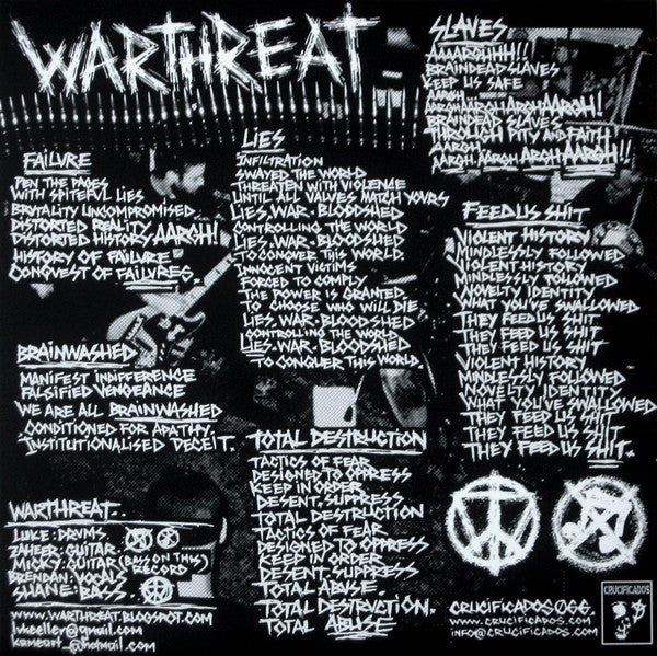 USED: Warthreat - Warthreat (7", Red) - Crucificados Pelo Sistema