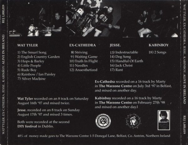 USED: Wat Tyler / Ex-Cathedra / Jesse (21) / TheKabinboy* - Alive In Ireland (CD, Album) - Used - Used