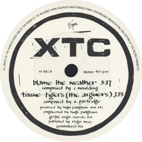 USED: XTC - Senses Working Overtime (7", EP, Single) - Used - Used