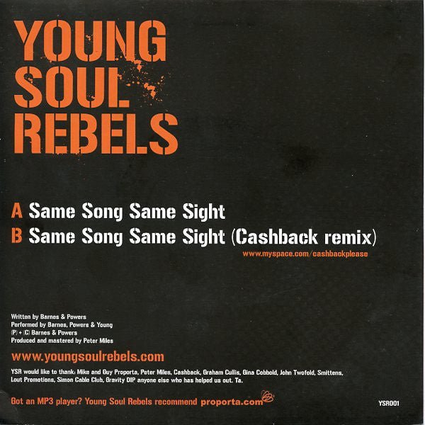 USED: Young Soul Rebels - Same Song Same Sight (7", Single) - Used - Used