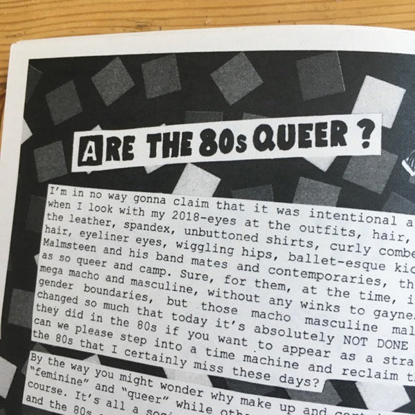 YNG WHO? - 80s queerness and Yngwie Malmsteen fanzine - Zine - Nina Zina